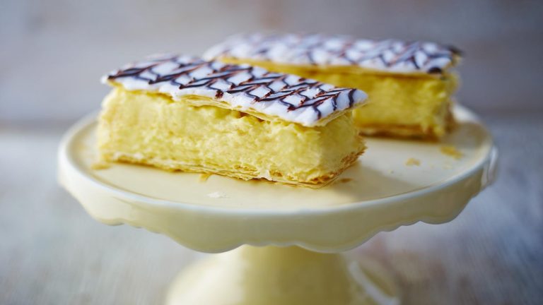 RECIPE OF THE MONTH- AUGUST- CUSTARD SLICES AND CHOCOLATE CUSTARD TART custard slice 58534 16x9